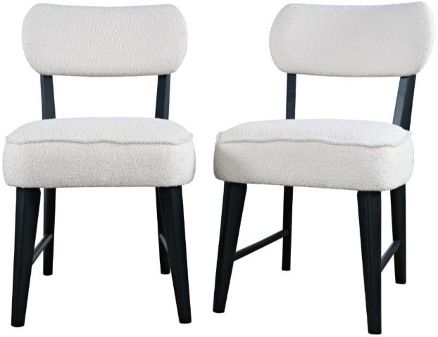 Jofran Inc. Urban Archive Wes Black/White Upholstered Dining Side Chair-1