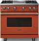 Viking® 5 Series 36" Spiced Cider Pro Style Gas (NG) Range with Brushed Brass Trim-4