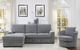 Homelegance® Morelia 2-Piece Gray Left Arm Facing Sectional with Pull-out Bed and Hidden Storage -1