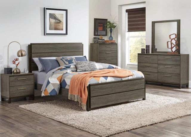 Homelegance® Vestavia Antique Gray/Dark Brown Nightstand-1