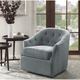 Olliix by Madison Park Light Blue Calvin Swivel Chair-0