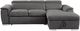 Mazin Furniture Ferriday 2-Piece Gray Right-Arm Facing Pullout Sleeper Sectional and Chaise with Hidden Storage-4