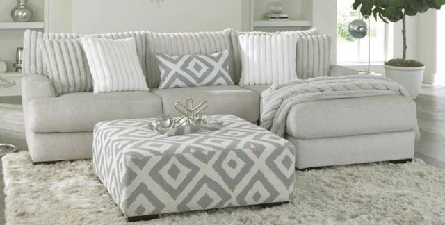 American Wholesale Furniture Cloud Heights Silver Ottoman-1