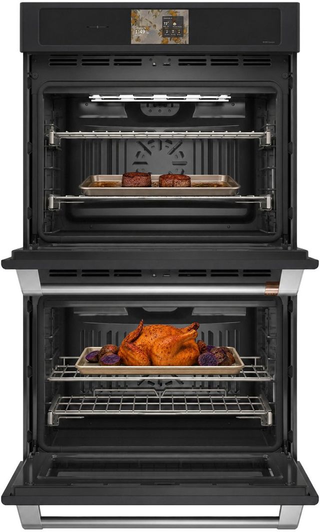 Café™ Professional Series 30” Matte Black Smart Double Electric Wall Oven with Convection-2