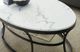 Hammary® Impact White Marble Top Oval Cocktail Table with Bronze/Silver Base-2