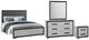Global Furniture USA Amelia 4-Piece Black/Gray Full Bedroom Set-0