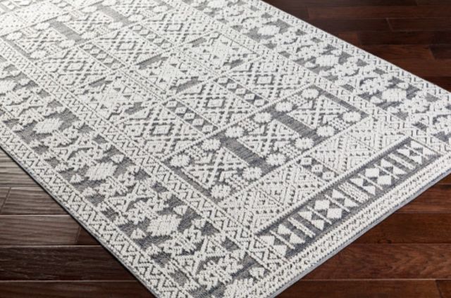 Surya Ariana Gray/White 4'x6' Area Rug-4