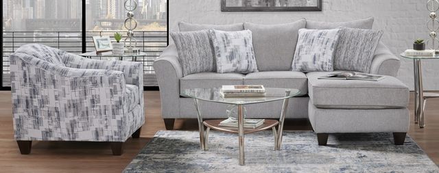American Wholesale Furniture Spitfire 2-Piece Ash Chaise Sofa with Ottoman-1