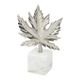 A & B Home Silver/White Leaf-0