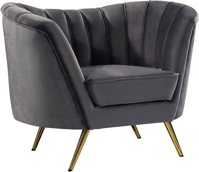 Meridian Furniture Margo Grey Velvet Chair-0