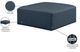 Meridian Furniture Cube Navy Vegan Leather Ottoman-3