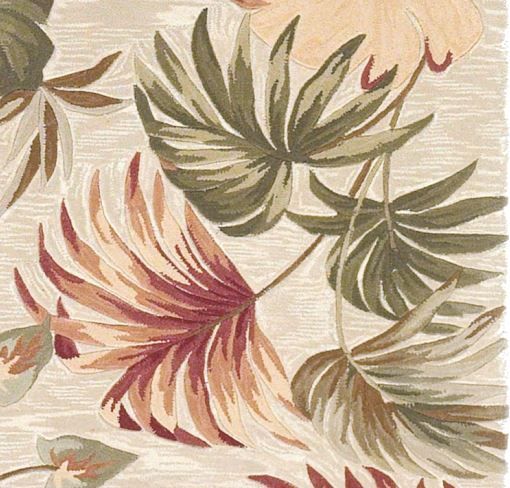 KAS Rugs Sparta Beige Palm Leaves 5'x8' Rug-2