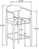 Coaster® Tina 2-Piece Black/Dark Gray Upholstered Counter Stool Set-2