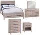 American Woodcrafters 2810 Aurora 5-Piece Whitewash Queen Storage Bedroom Set-0