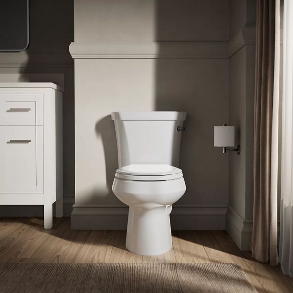 KOHLER® Wellworth® White 2-Piece 29" Elongated Right-Hand TripToilet, 1.28 Gpf with Insuliner® Tank Liner and Tank Cover Lock-3
