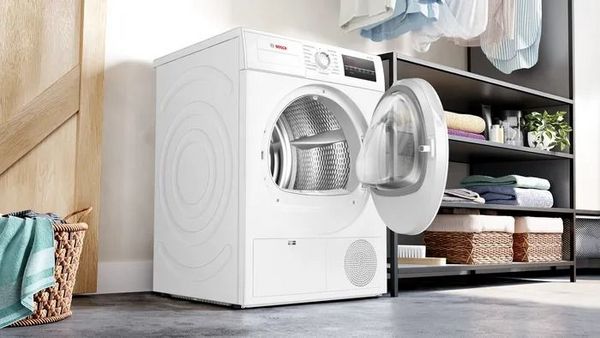 Bosch 300 Series 24" White Front Load Electric Dryer