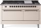 Ilve® Nostalgie II Series 60" Antique White Pro Style Dual Fuel Range-0