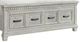 Elements International McCoy Antique White King Panel Storage Bed-1