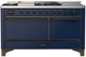 Ilve® Majestic III 60" Midnight Blue Pro Style Dual Fuel Natural Gas Range with Solid Door and Burnished Trim-0