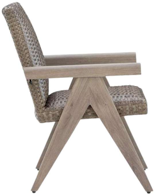 Signature Design by Ashley® Carisbo 2-Piece Beige Aluminum/Wicker Outdoor Arm Chair-4