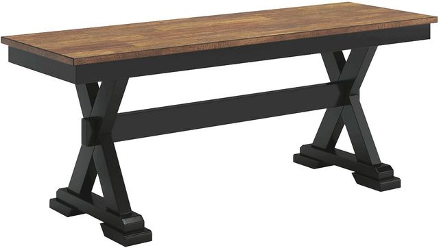 Signature Design by Ashley® Wildenauer Black/Brown Large Counter Dining Bench-0