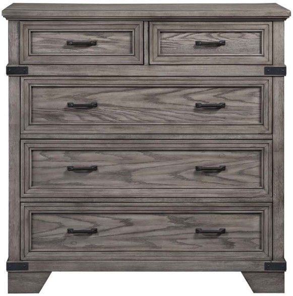 Intercon Forge Wire Brushed Steel Gray Media Chest-2