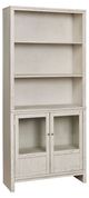 aspenhome® Sandro Brushed White 74" Bookcase with 2-Doors-0