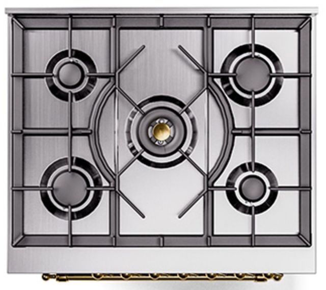 Ilve® Nostalgie II Series 30" Stainless Steel Pro Style Dual Fuel Range-2