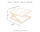 Signature Design by Ashley® Coylin Brushed Nickel Square Coffee Table-3
