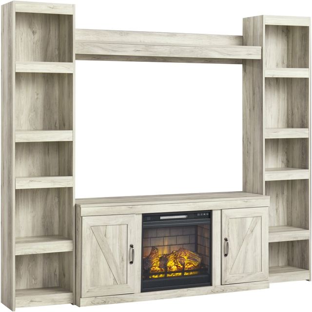 Bellaby Entertainment Unit with Fireplace - Whitewash Bellaby Entertainment Unit with Fireplace - Whitewash