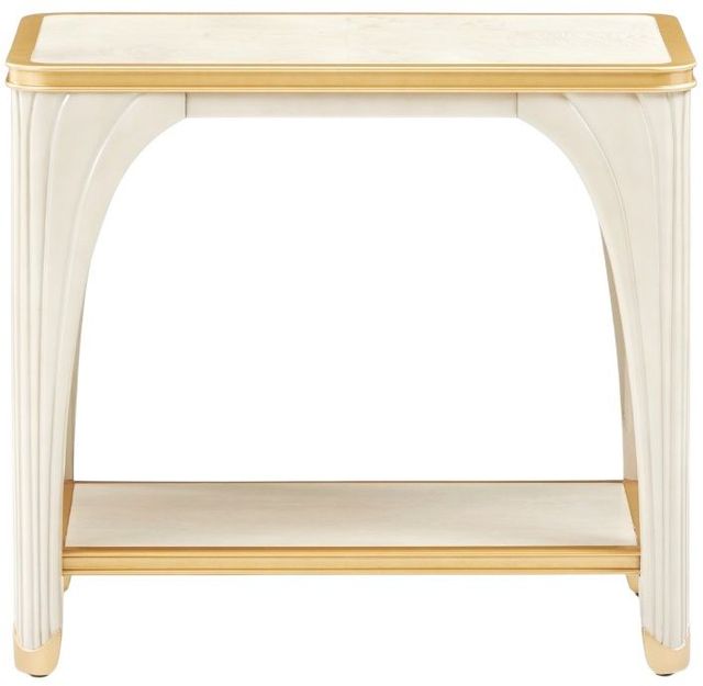 Michael Amini® La Terrazza Silver Mist Rectangular End Table-1