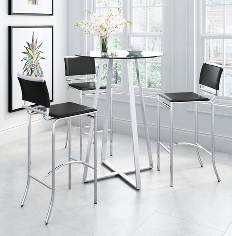Zuo® Modern Soar Black Bar Chair-2