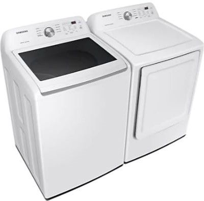 Samsung White Top Load Washer & Electric Dryer Laundry Pair-4