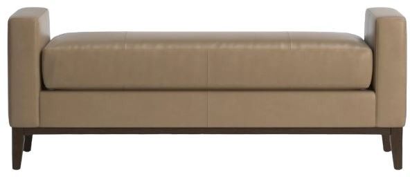 Bassett® Furniture Balfour Brown Leather Bench-0