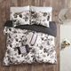Olliix by Intelligent Design Black and White Full/Queen Dorsey Floral Print Comforter Set-5