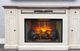 Sunny Designs™ Buckskin/Marble White TV Console without Slate with Fireplace Option-3