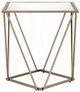 ACME Furniture Fogya Mirrored End Table with Champagne Gold Base-1