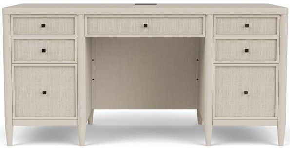 Riverside Furniture Maren White Sand Executive Desk-1