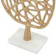 A & B Home Gold Leaf Table Decor with Marble Base-2