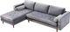 TOV Furniture Como Grey Velvet 2-Piece Left-Arm Facing Sofa Sectional and Chaise-3