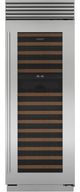 Sub-Zero® Classic Series 30" Stainless Steel Right Hinge Wine Cooler with Tubular Handle-0