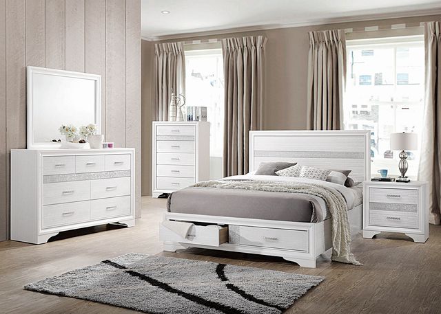 Coaster® Miranda White Queen Storage Bed-2