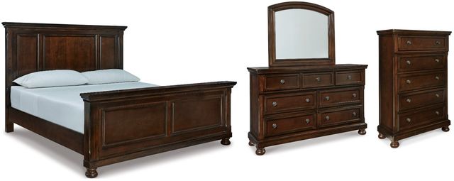 Porter 5 Piece King Panel Bedroom - Rustic Brown Porter 5 Piece King Panel Bedroom - Rustic Brown