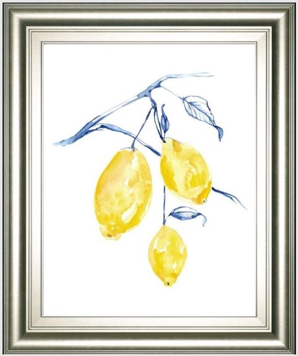 Classy Living Jennifer Goldberger Watercolor Lemons Wall Art-0