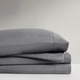 Olliix by Clean Spaces Charcoal Infused Charcoal Full Solid Microfiber Sheet Set-2