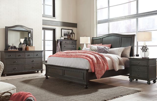 aspenhome® Oxford Peppercorn 2-Drawer Nightstand-1