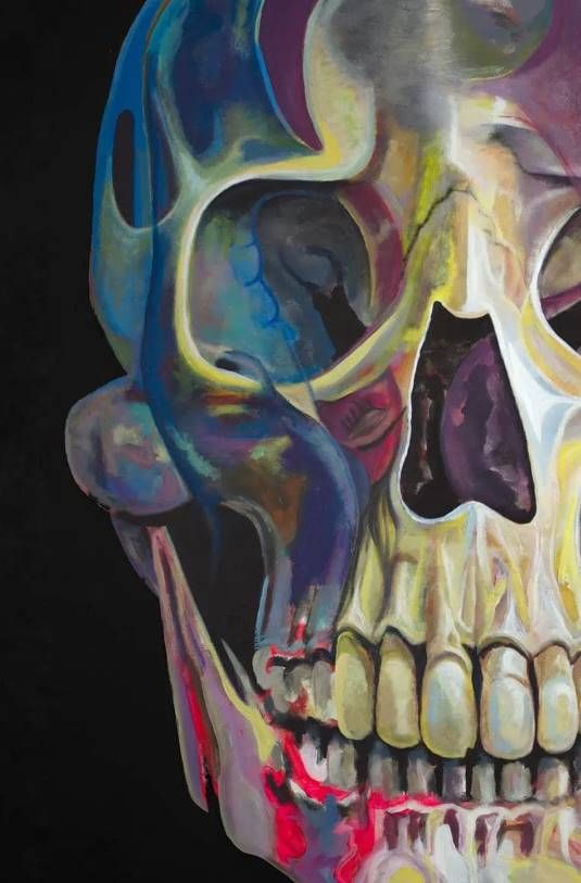 Classy Art Color My Skull  Wall Art-1
