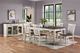 TEI Kelsey Dark Oak Dining Table with White Base-3