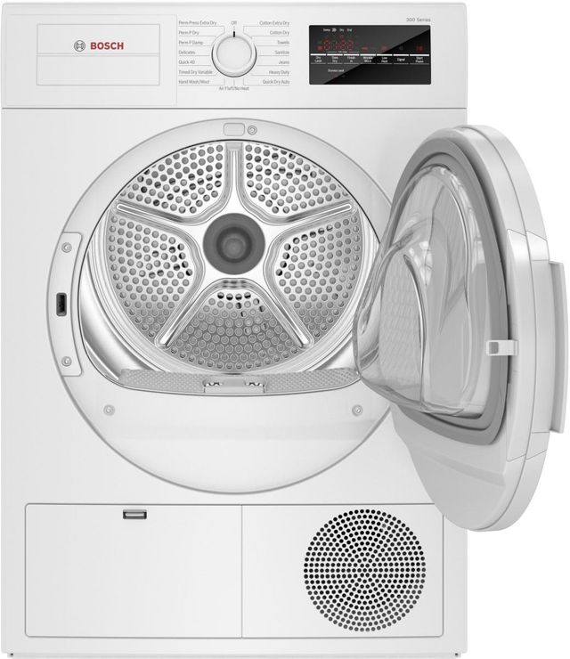 Bosch® 300 Series 4.0 Cu. Ft. White Front Load Ventless Electric Dryer-1