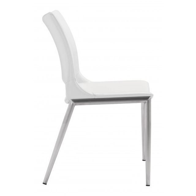 Zuo® Modern Ace White/Silver Dining Chair-2
